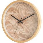 Relojes beige de madera de pared de materiales sostenibles 