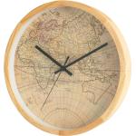 Relojes marrones de madera de pared vintage de materiales sostenibles 
