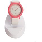 Relojes rosas de silicona de pulsera redondos impermeables Cuarzo para multi-sport para mujer 