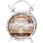 Relojes blancos de metal de mesa vintage 