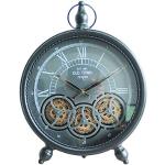 Relojes grises de latón de mesa vintage 