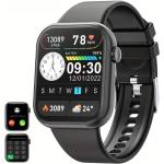 Smartwatches negros con Tiempo / Clima con medidor de frecuencia cardíaca Bluetooth para mujer 
