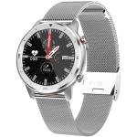 Smartwatches plateado de plata con notificaciones con correa de plata Clásico Bluetooth 