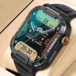 Smartwatches marrones de metal impermeables con teléfono para multi-sport militares Bluetooth para hombre 