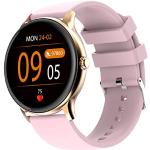 Smartwatches rosas con notificaciones con medidor de frecuencia cardíaca para multi-sport para mujer 