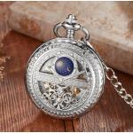 Relojes blancos de acero inoxidable con cadena Mecánico vintage para mujer 