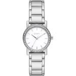 Relojes plateado de acero inoxidable de pulsera rebajados impermeables Cuarzo con correa de plata DKNY para mujer 