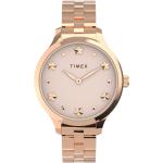 Relojes dorados de oro de pulsera rebajados Timex para mujer 