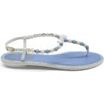 Sandalias azules de goma de tiras rebajadas René Caovilla con perlas talla 34 para mujer 