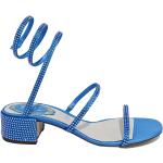 Sandalias azules de cuero de tiras René Caovilla talla 36 para mujer 