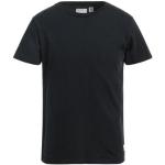Camisetas negras de algodón de manga corta manga corta con cuello redondo con logo Replay talla S para hombre 