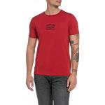 Camisetas rojas de algodón de manga corta manga corta con cuello redondo informales con logo Replay talla XL de materiales sostenibles para hombre 