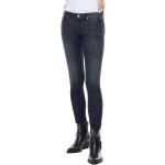 Jeans pitillos negros de denim rebajados Replay Luz para mujer 