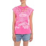 Camisetas rosas Replay talla XS para mujer 