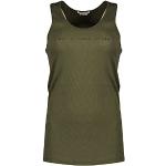 Camisetas orgánicas verde militar de piel de cuello redondo sin mangas con cuello redondo militares Replay talla L de materiales sostenibles para mujer 