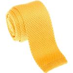 Corbatas amarillas de poliester vintage de punto Retreez Talla Única para hombre 