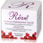 Cremas hidratantes faciales rosas de rosa mosqueta naturales para la piel madura con ácido hialurónico para mujer 