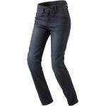 Jeans desgastados azul marino de cuero vintage desgastado talla XXS para mujer 