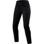 Jeans desgastados negros de denim ancho W26 largo L32 desgastado Revit talla L para mujer 