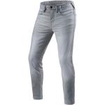 Pantalones grises de cuero de motociclismo ancho W28 largo L32 Revit talla L 