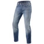 Pantalones pitillos azules celeste de cuero ancho W30 largo L32 Revit talla L 