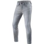 Pantalones grises de cuero de motociclismo ancho W33 largo L36 Revit talla L 