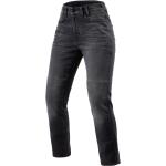 Jeans stretch azul marino de cuero ancho W27 largo L30 desgastado Revit talla L para mujer 