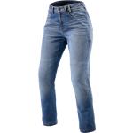 Jeans stretch azul marino de cuero ancho W31 largo L32 desgastado Revit talla XXS para mujer 