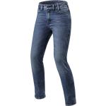 Jeans stretch azul marino ancho W28 largo L30 desgastado para mujer 