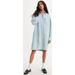 Vestidos informales azules de algodón mini manga larga formales LEVI´S talla XS para mujer 