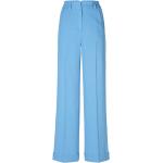 Pantalones azules de lino de lino de verano informales con rayas talla L para mujer 