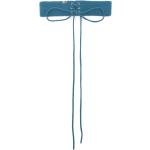 Cinturones azules de spandex con cordones  con rayas Talla Única para mujer 