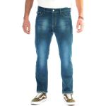 Jeans stretch marrones de algodón ancho W33 largo L34 desgastado talla L 