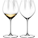 Copas blancas de vidrio de vino aptas para lavavajillas en pack de 2 piezas 