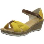 Sandalias amarillas de goma de cuero con hebilla Rieker talla 39 para mujer 