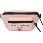 Riñoneras rosa pastel de poliester con logo Dolce & Gabbana para mujer 
