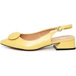Zapatos destalonados amarillos de cuero con tacón de 3 a 5cm talla 40 para mujer 