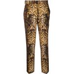 Pantalones ajustados beige de poliester rebajados leopardo Roberto Cavalli talla M para mujer 
