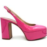 Zapatos destalonados rosas de cuero rebajados con tacón más de 9cm Roberto Festa talla 36 para mujer 