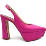 Zapatos destalonados rosas de cuero rebajados con tacón más de 9cm Roberto Festa talla 38 para mujer 
