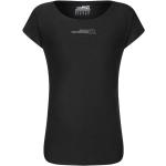 Camisetas deportivas negras rebajadas con cuello barco con logo Rock Experience talla L de materiales sostenibles para mujer 