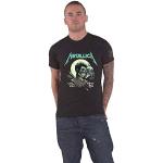 Camisetas negras de algodón de algodón  Metallica talla L para hombre 