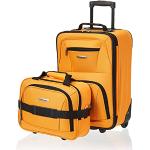 Set de maletas naranja con mango telescópico Rockland para mujer 
