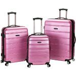 Bolsas rosas de aluminio de viaje con mango telescópico Rockland para mujer 