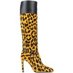 Botas amarillas de cuero de piel  leopardo Roger Vivier talla 35 para mujer 
