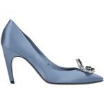 Zapatos azules de tela de salón con tacón más de 9cm Roger Vivier talla 38 para mujer 