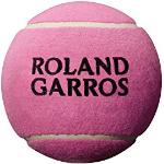 Pelotas rosas de tenis  rebajadas Roland garros con logo Wilson para mujer 