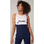 Camisetas deportivas azules de piel Roland garros sin mangas con cuello redondo color block talla L para mujer 