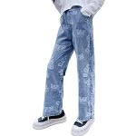 Jeans ajustables infantiles azules de denim 5 años para niña 