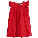 Vestidos diarios infantiles rojos de algodón 4 años para niña 